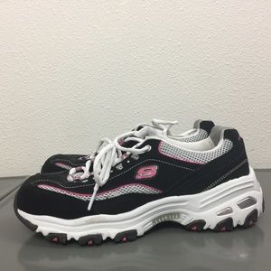Skechers Black Athletic Running Shoes Sneakers 8.5